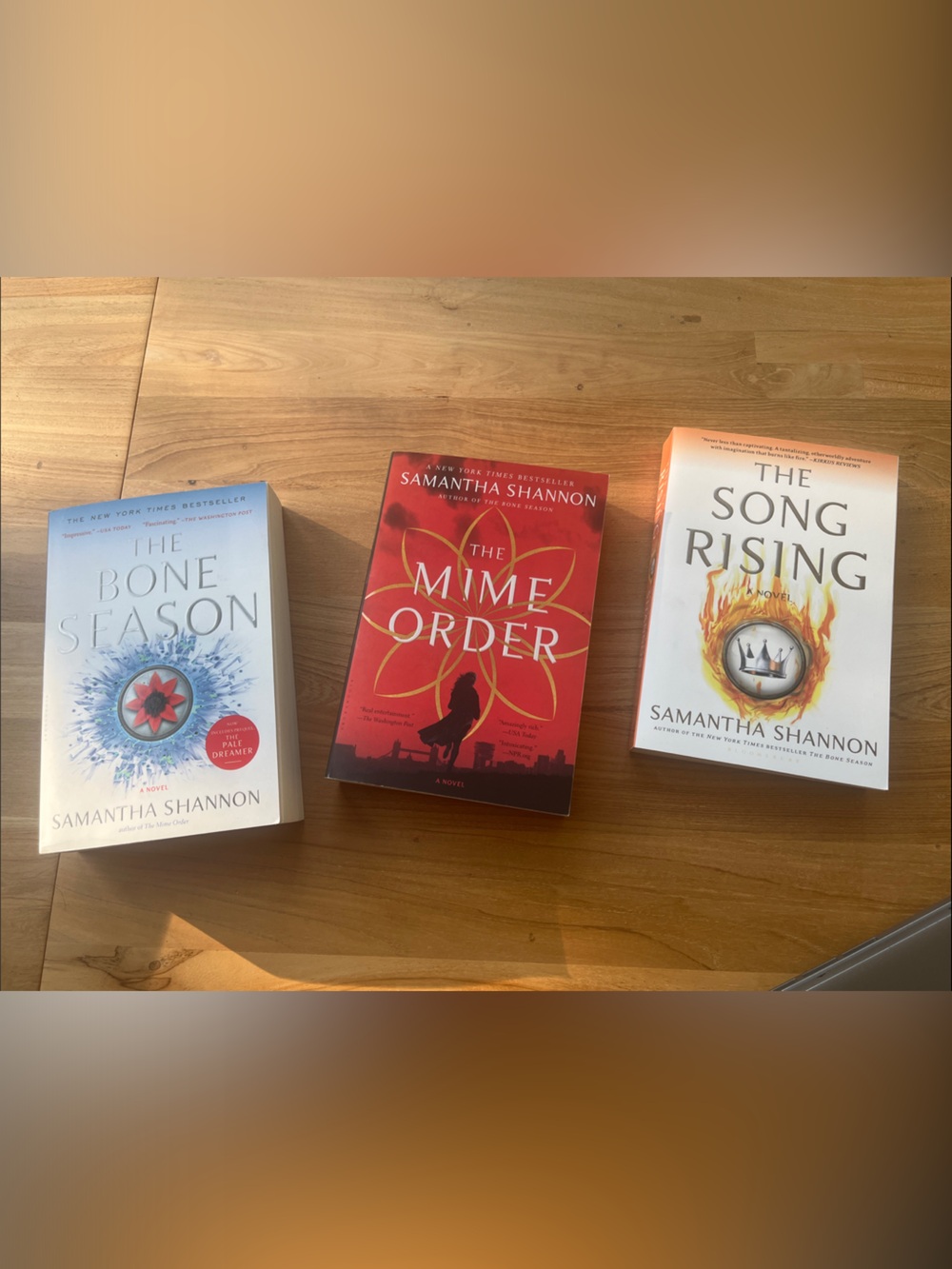 The Bone Season series by Samantha Shannon Paperback